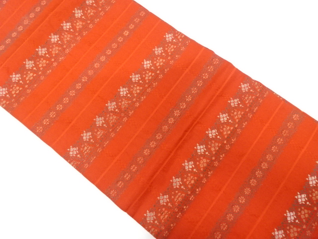 JAPANESE NAGOYA OBI / WOVEN FLORAL SARASA